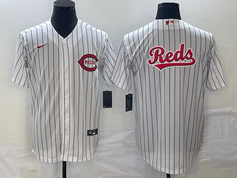 Men's Cincinnati Reds White Field of Dreams Team Big Logo Cool Base Stitched Baseball Jersey